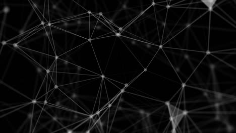 abstrakte technologie futuristisches netzwerk mit dunklem schleifen-hintergrund.