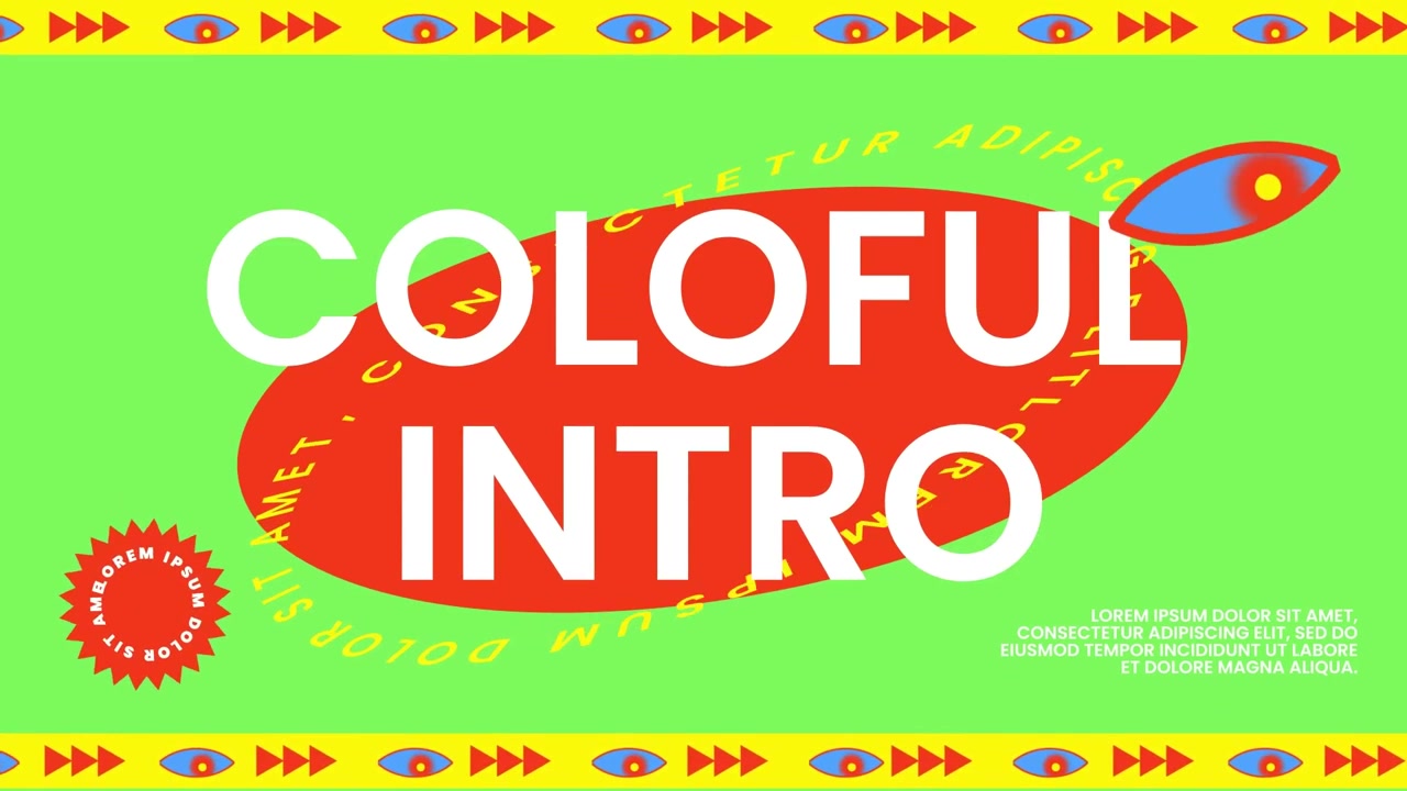 Animation Typography Colorful Intro