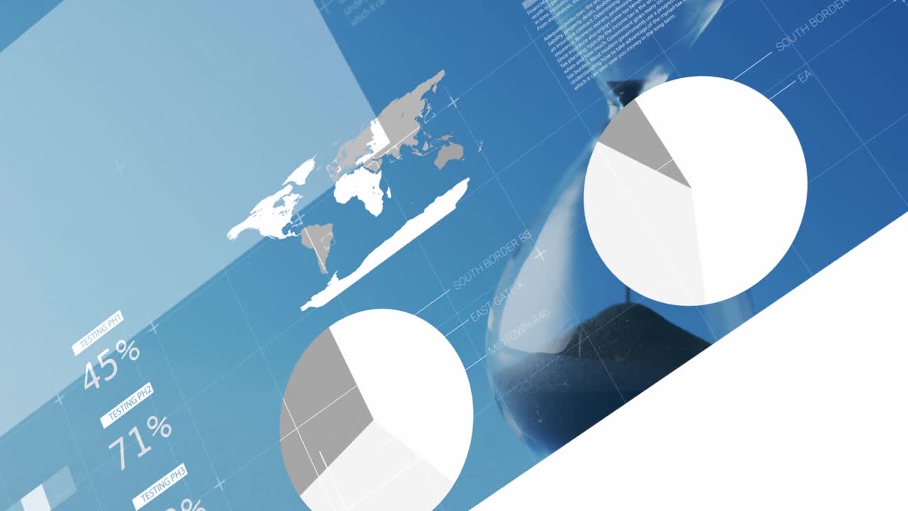 통계 및 금융 데이터 처리를 모래시계를 통해 애니메이션