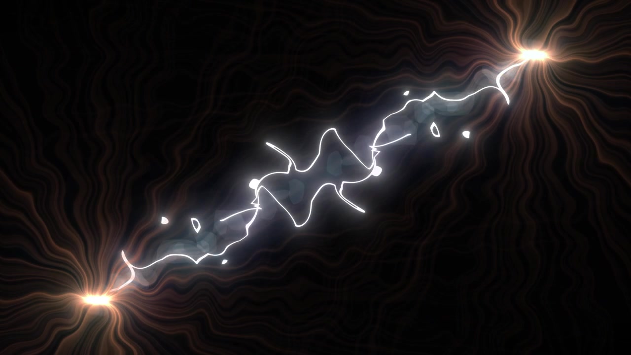 Animated Electric Lightning Bolt Effect on Black Background