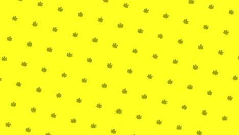 maple leaf pattern on yellow background