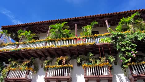 famous colonial cartagena walled city, cuidad amurrallada, and its colorful buildings in historic city center, a designated unesco world heritage site