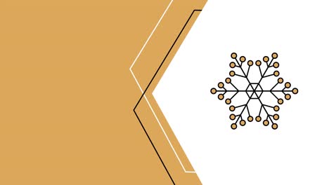 video en 4k del diseño de copos de nieve de dibujos animados.