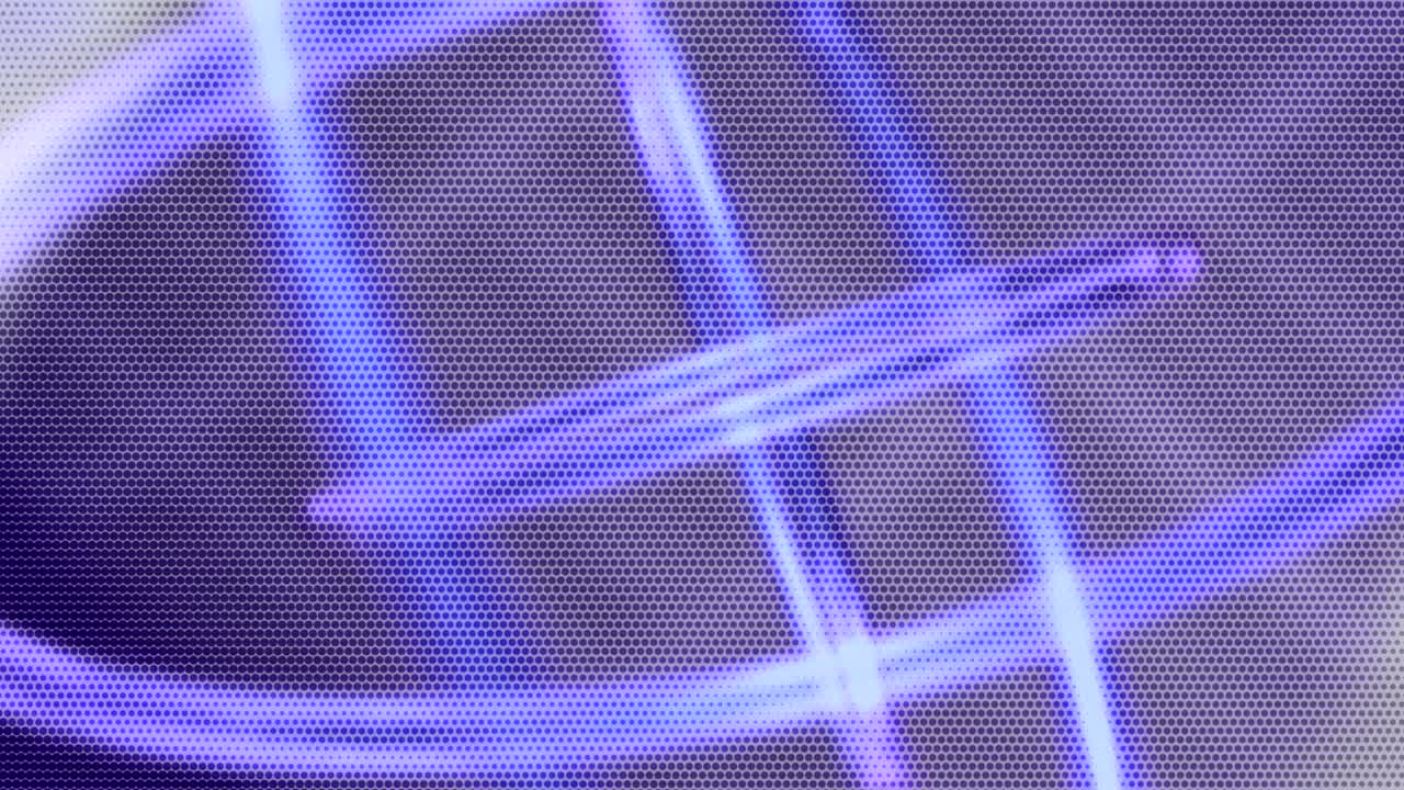 Computer generated animated moving motion background showing scientific biology atoms molecules particles genes DNA