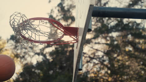 basketball hoop in outdoor court