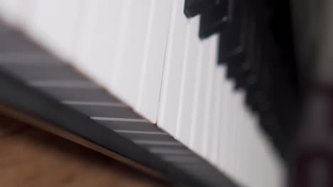 vertical video fun digital keyboard piano keys close up