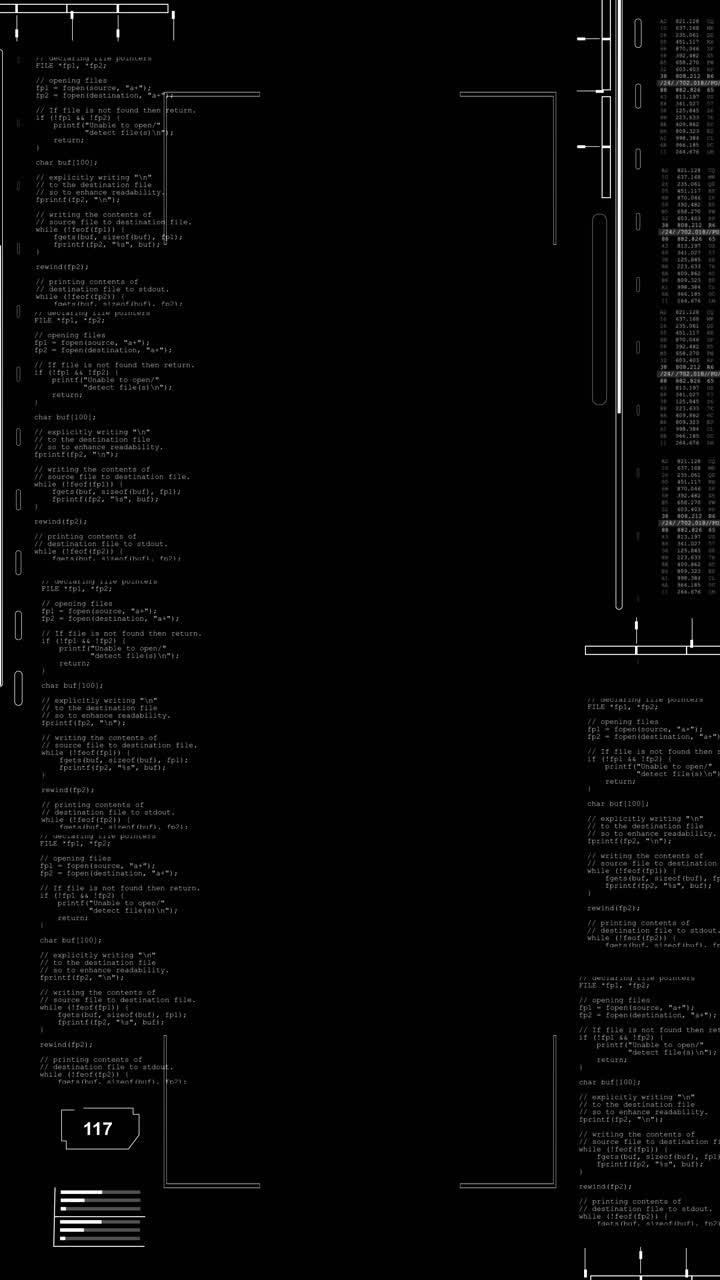 Cyber hud interface overlay source code abstract digital technology background glitch interface