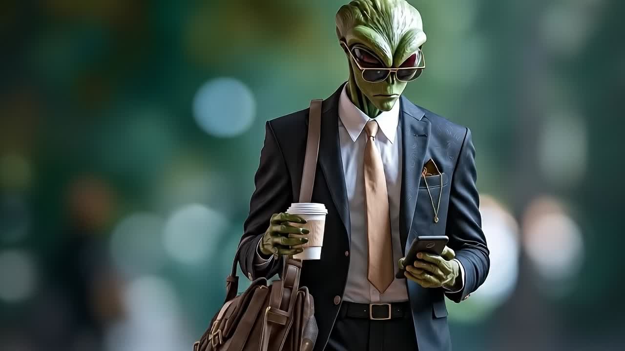 A man in a suit and tie holding a cup of coffee and a cell phone