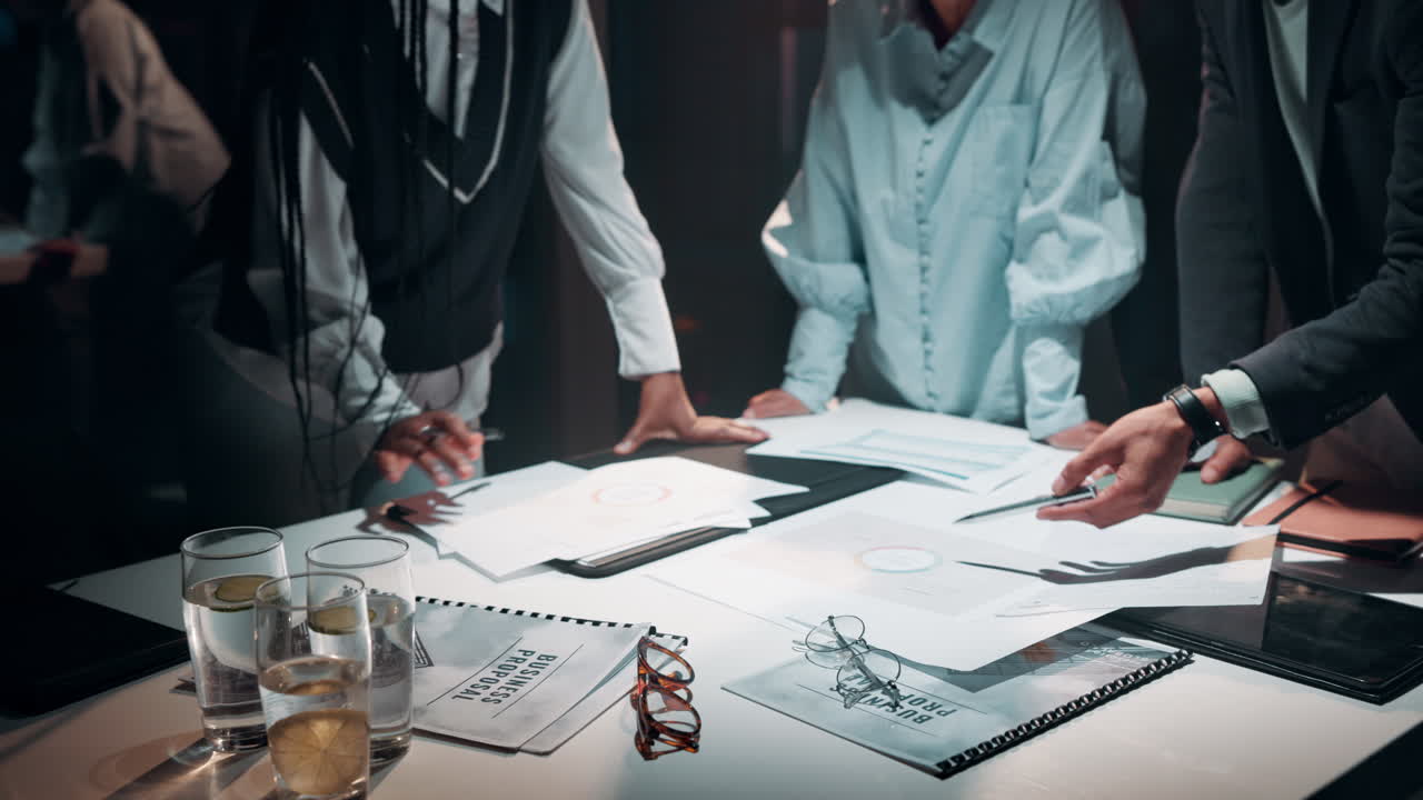 Business meeting with proposal review