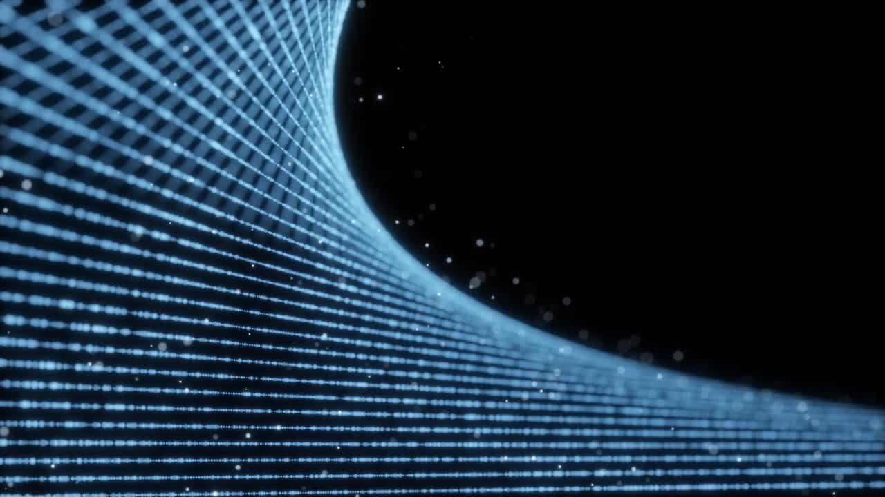 Abstract Glowing Lines and Particles