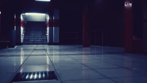 empty metro station during the coronavirus covid-19 pandemic