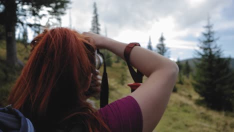 girl while taking a photo