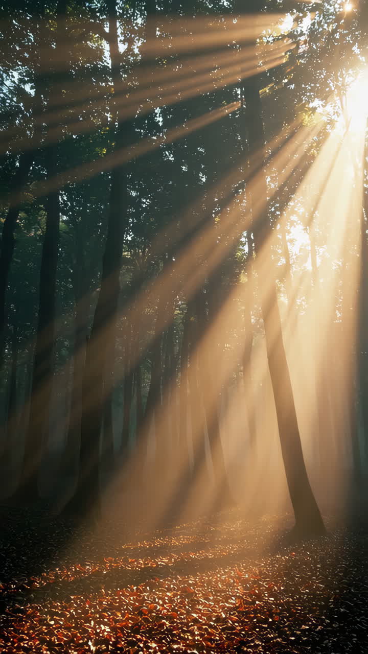 안개 숲 을 가로지르는 빛