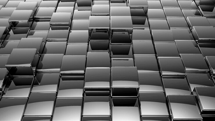 Silver Cubes Loop Background
