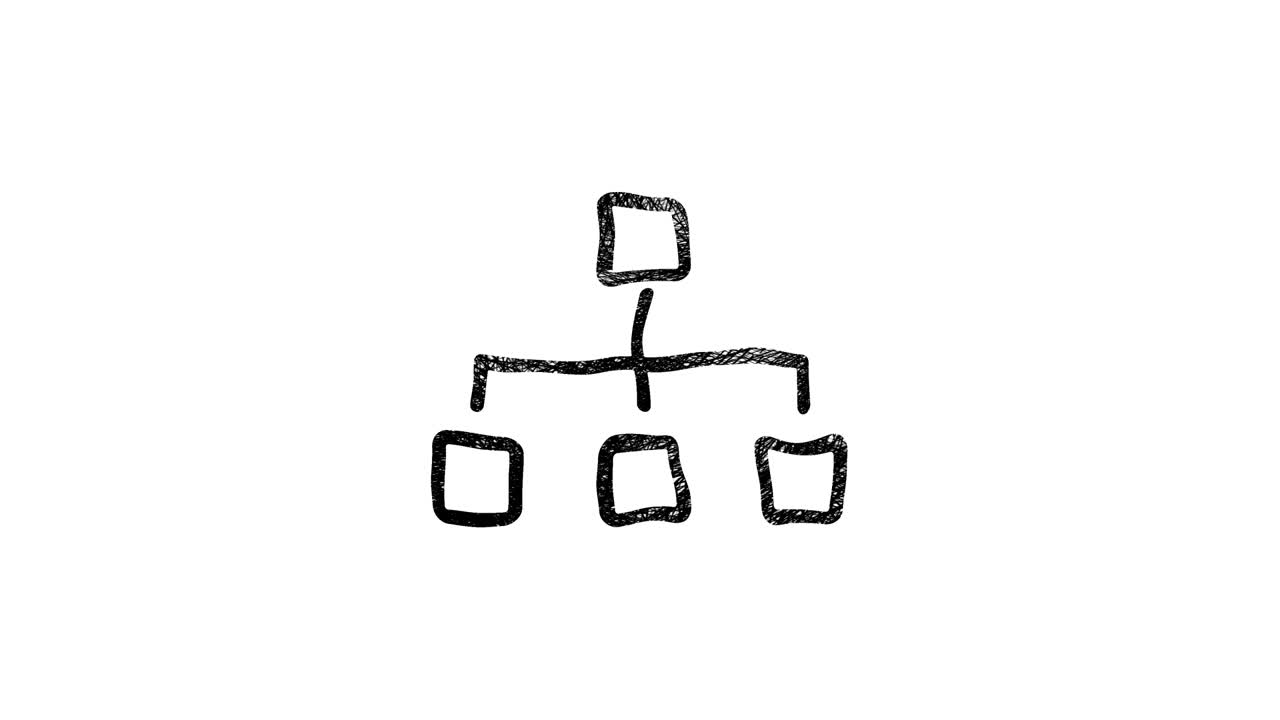 드 드로우 스타일의 네트워크 아이콘 모션 그래픽