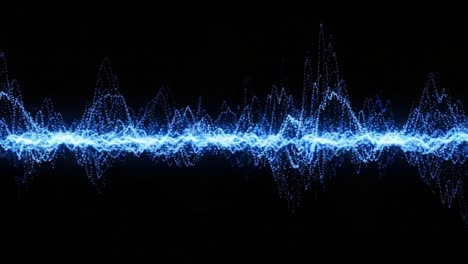 dynamic visualization of audio frequency waves in stunning blue hues captured in a digital format, illustrating sound's transformative nature and fluidity