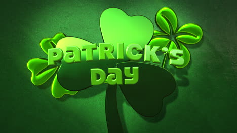 Patrick-Day-Mit-Irischen-Kleeblättern-Auf-Grünem-Farbverlauf