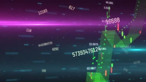 Animation-of-numbers-changing-and-financial-data-processing