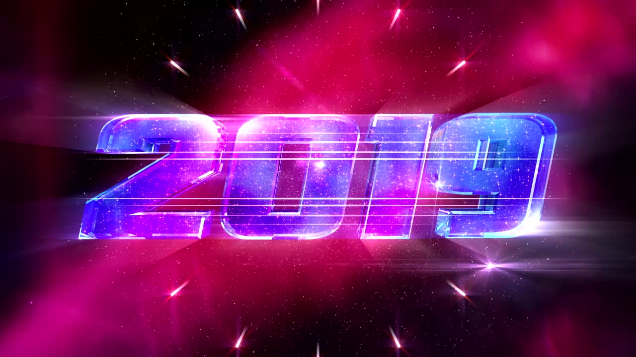nuevo año 2019 fondo de bucle
