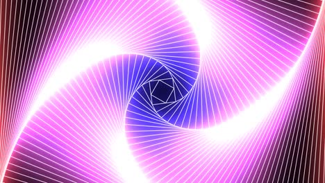 túnel de láser de neón abstracto que brilla con luz ultravioleta rosa y azul - animación de fondo de movimiento de bucle sin costuras de 4k