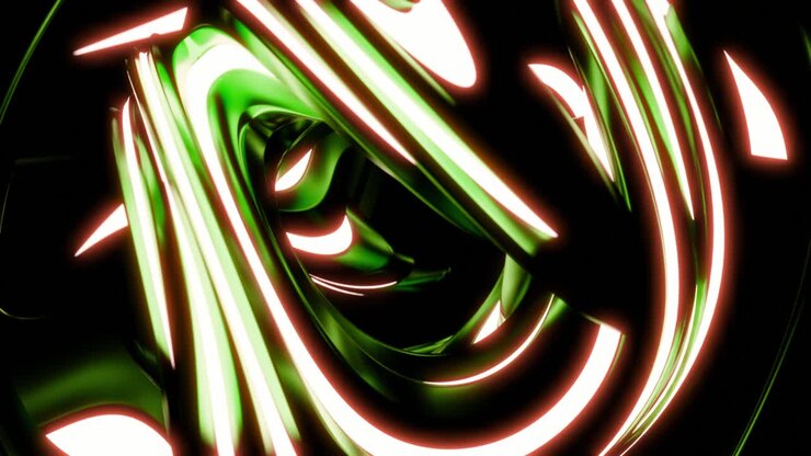 Abstract 3D Render of Glowing Lines