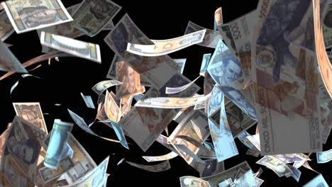 falling money