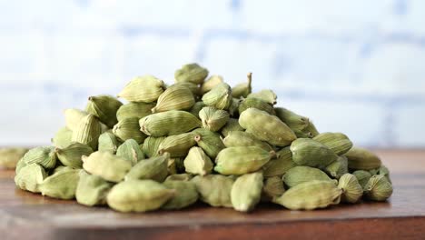 close up of cardamom in a bowl ,