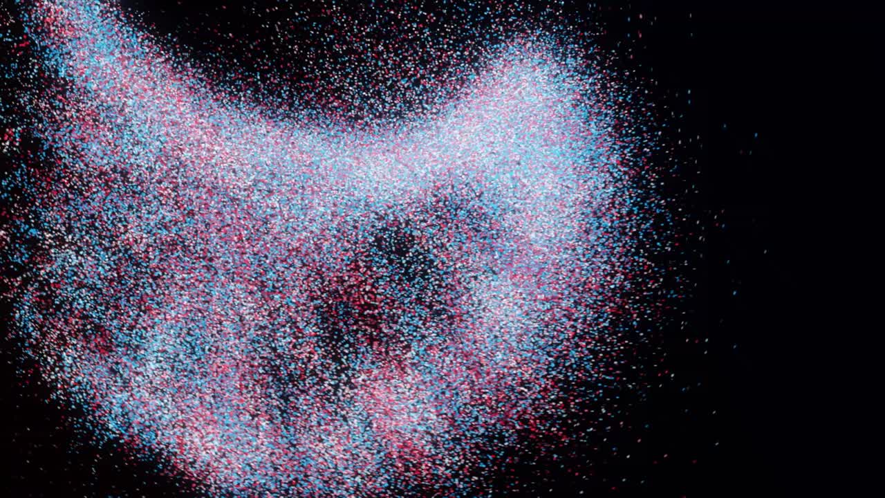 추상적인 다채로운 입자 폭발