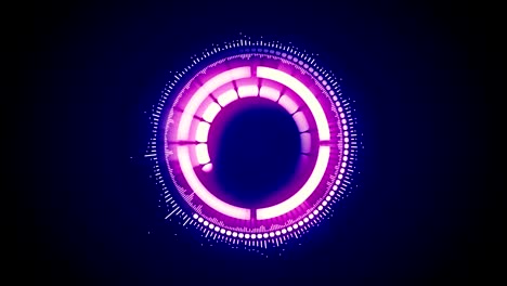 abstracto futurista gráfico de movimiento brillante mecanismo de reloj redondo ensamblar