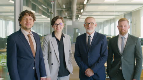 group portrait of business people in office