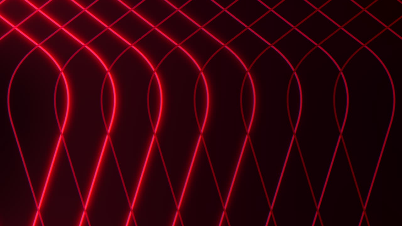 Un modello vivace di linee rosse luminose crea un design accattivante a zigzag, formando una straordinaria forma a diamante al centro dell'immagine.