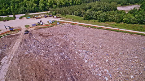 aerial view of a landfill site