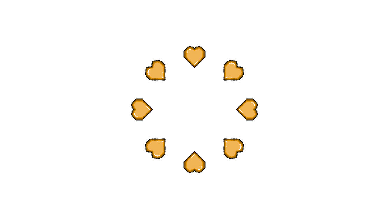 Pixel Art Heart Spinning Circle Animated Overlay Transparent 30fps (8)