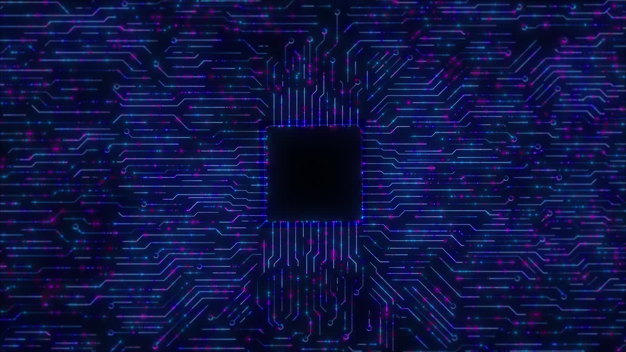 Ai integration big data network featuring interconnected glowing blue cubes and advanced data