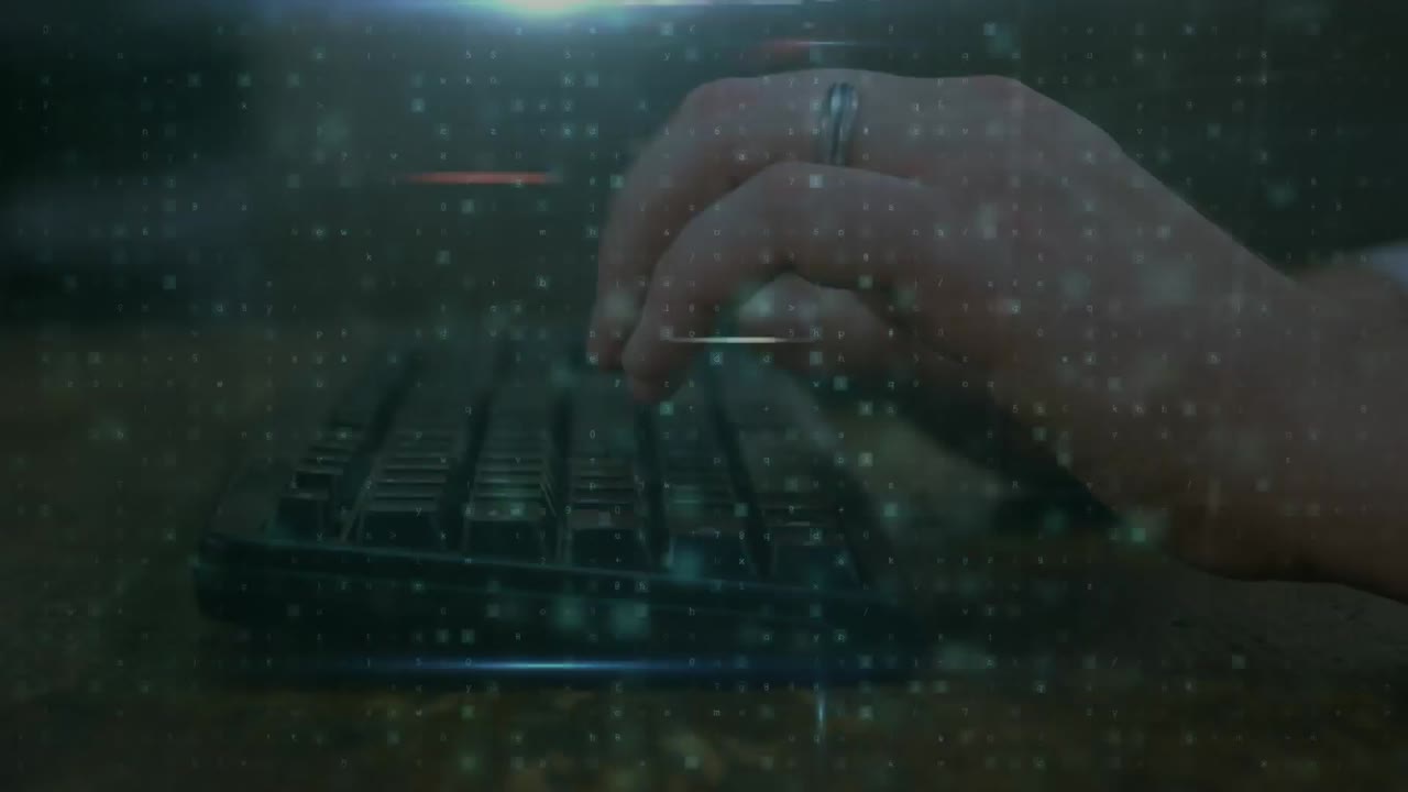 컴퓨터를 사용하여 인간에 대한 사이버 공격 경고의 애니메이션