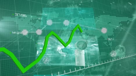 Animación-Del-Procesamiento-De-Datos-Sobre-El-Mapa-Mundial