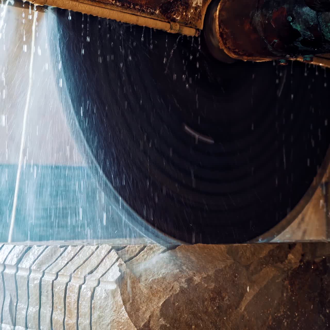 물로 냉각되는 대리석