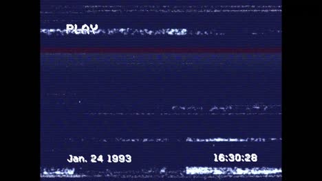animación de glitch sobre cinta de video de la marina