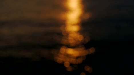orange glare of the sea during sunset