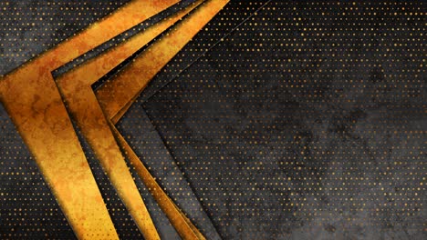 fondo de movimiento corporativo de tecnología abstracta negra y dorada