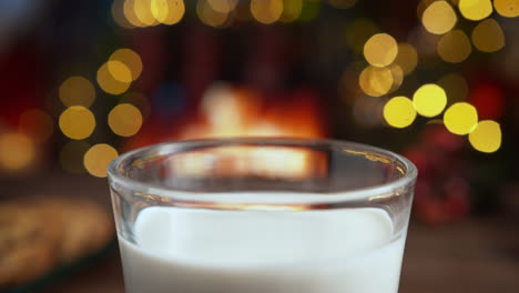 cookie and milk christmas scene