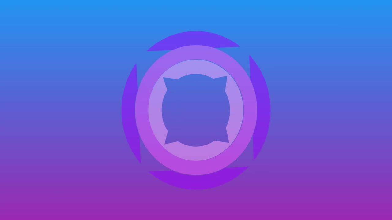 파란색 배경 위의 범위 스캐닝의 애니메이션