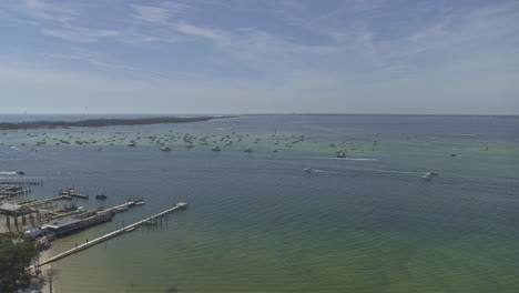 destin florida aerial v6 birdseye shot of a beach, haven and the east pass in the city - dji inspire 2, x7, 6k - march 2020