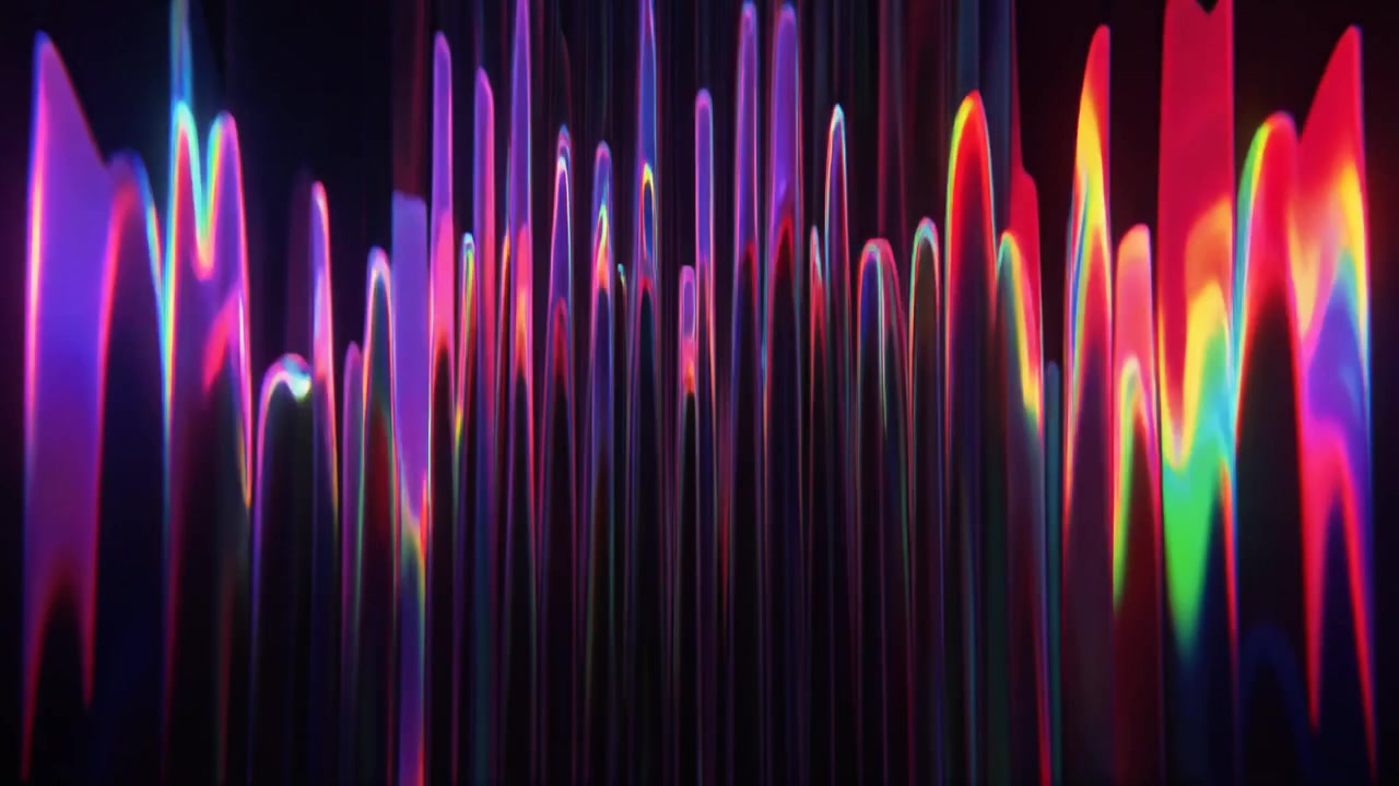 Abstract Motion Background with Glowing Vertical Colorful Light Bars