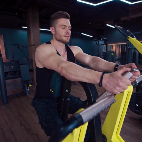 fitness man training exercise in gym