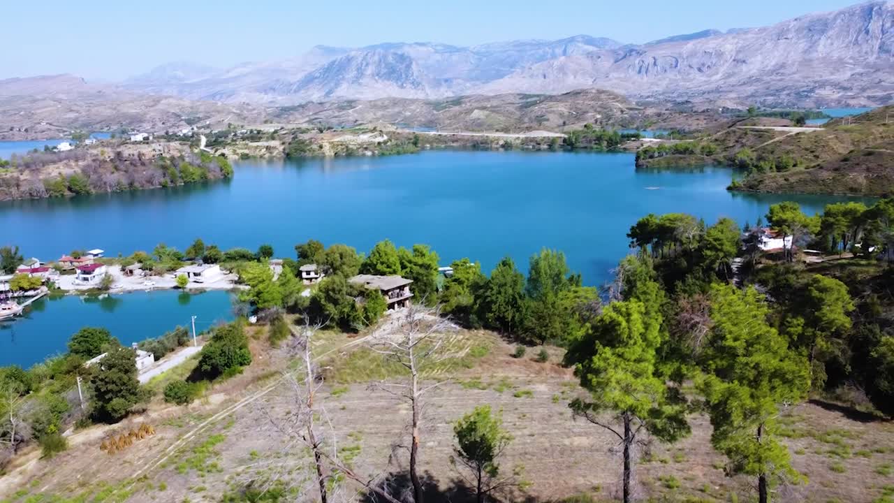 Scenic view of Taurus mountain landscape from high park near blue lake, Turkey