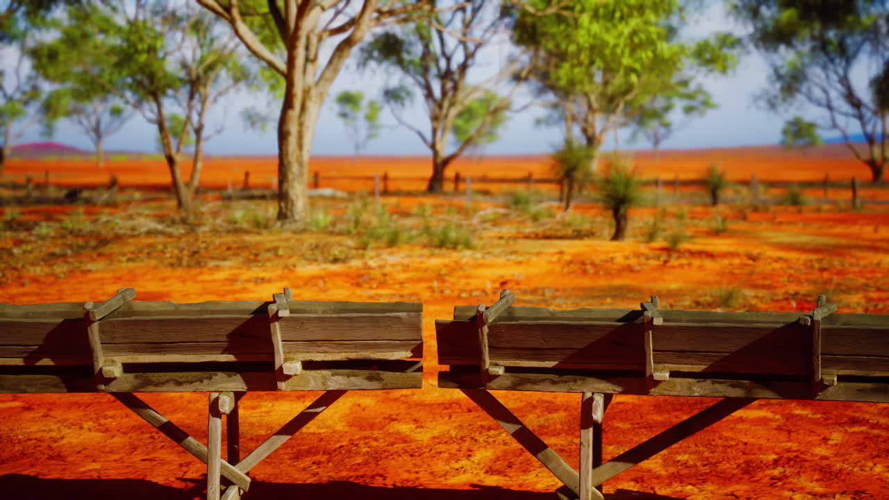 viejo acueducto de madera tradicional en la sabana