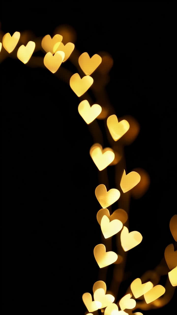Golden Heart Lights Bokeh