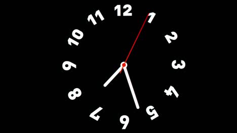 time lapse of clock on black background and movement of clock hands