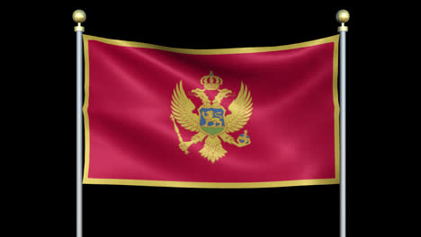 montenegro flag waving